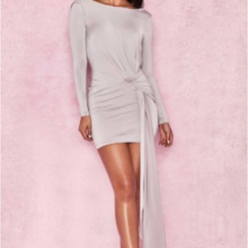 House of CB Sabrina Grey Backless Dress